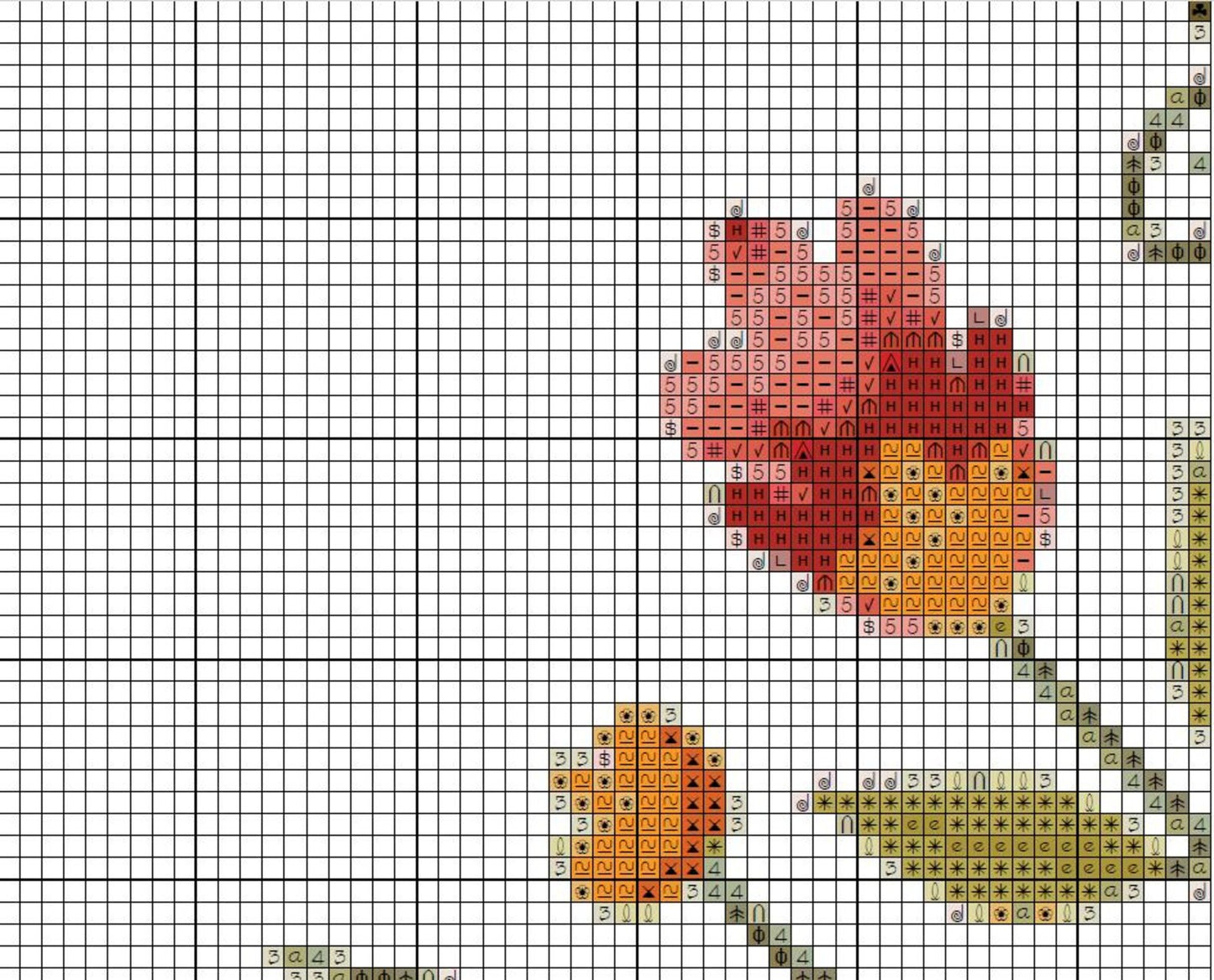 Floral Mandala 2 Pattern Cross Stitch Pattern , Watercolor X Stitch Chart , Instant Download , Pdf