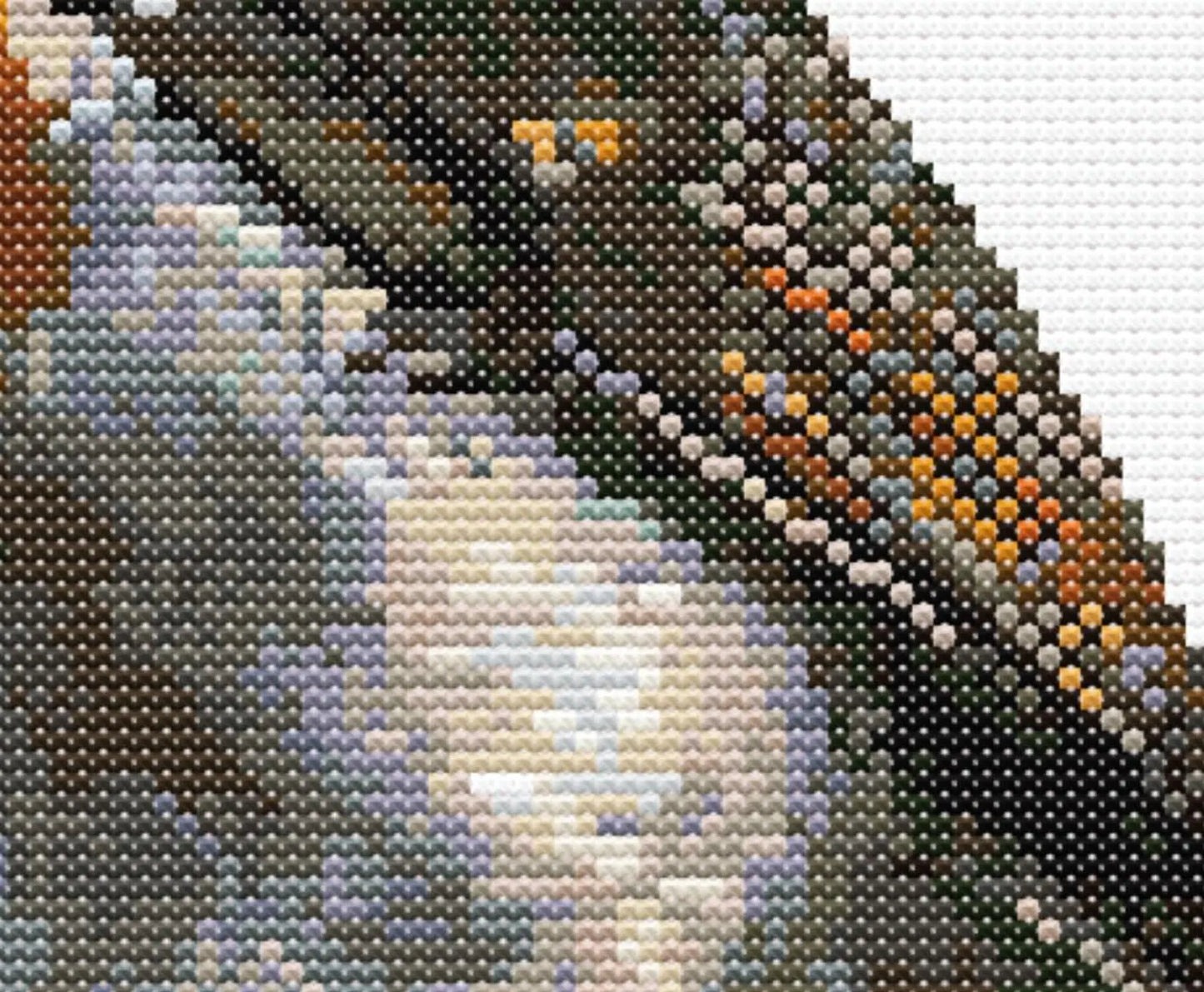 Christmas Robin A Cross Stitch Sewing Embroidery Pattern Instant DMC Bird Farmyard Woodland Garden Birds Red Christmas Cardinal Nursery Gift