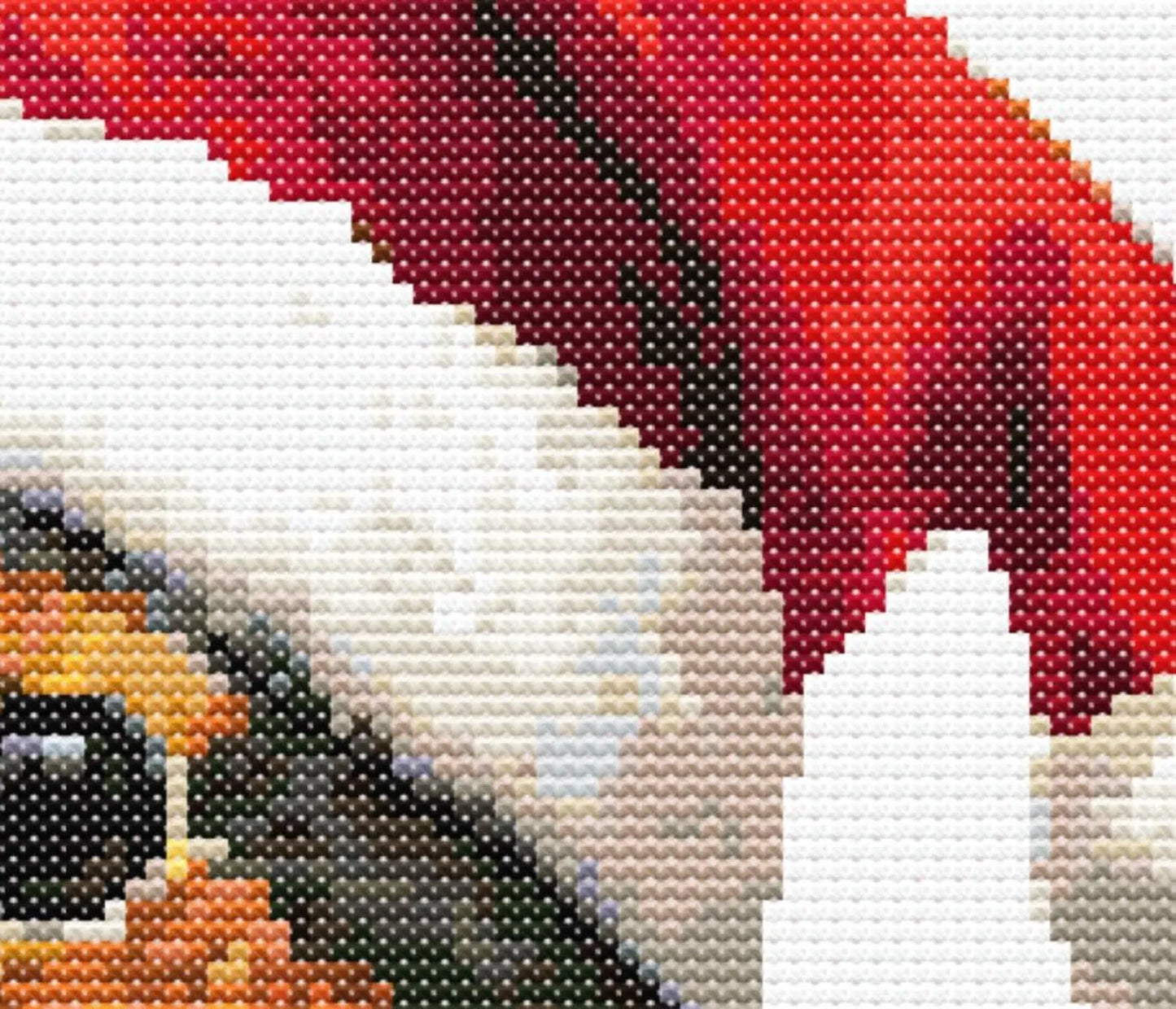 Christmas Robin A Cross Stitch Sewing Embroidery Pattern Instant DMC Bird Farmyard Woodland Garden Birds Red Christmas Cardinal Nursery Gift