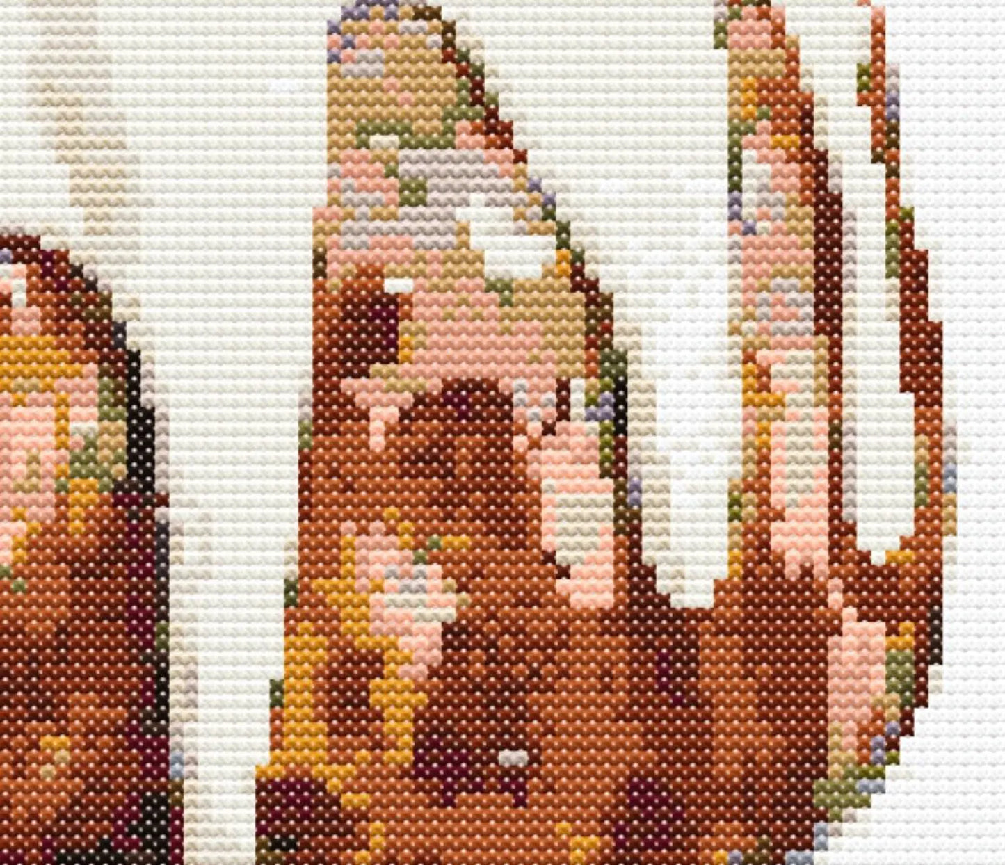 Christmas Pudding Cross Stitch Sewing Embroidery Pattern Wildlife Gift Cute Nursery Artwork Art Scandi Animal Wild Young Baby