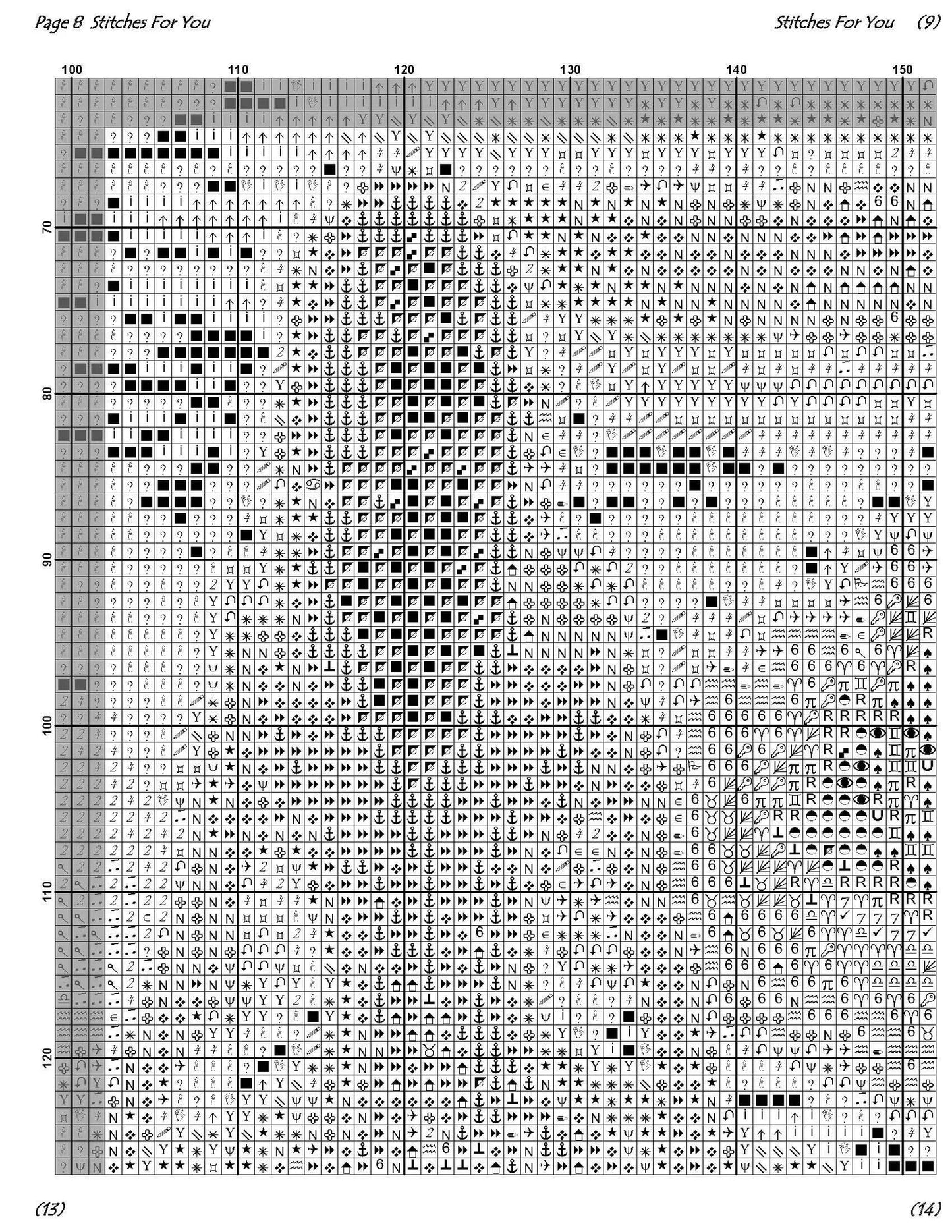 Ocean girl 2- Counted Cross Stitch Patterns - Printable Chart PDF Format Needlework Embroidery Crafts DIY DMC color