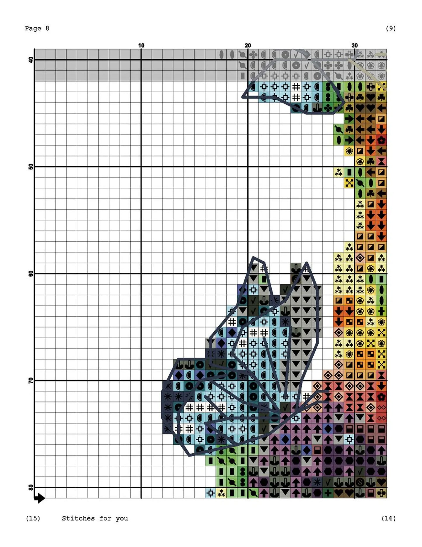 My mind Poem - Counted Cross Stitch Patterns - Printable Chart PDF Format Needlework Embroidery Crafts DIY DMC color