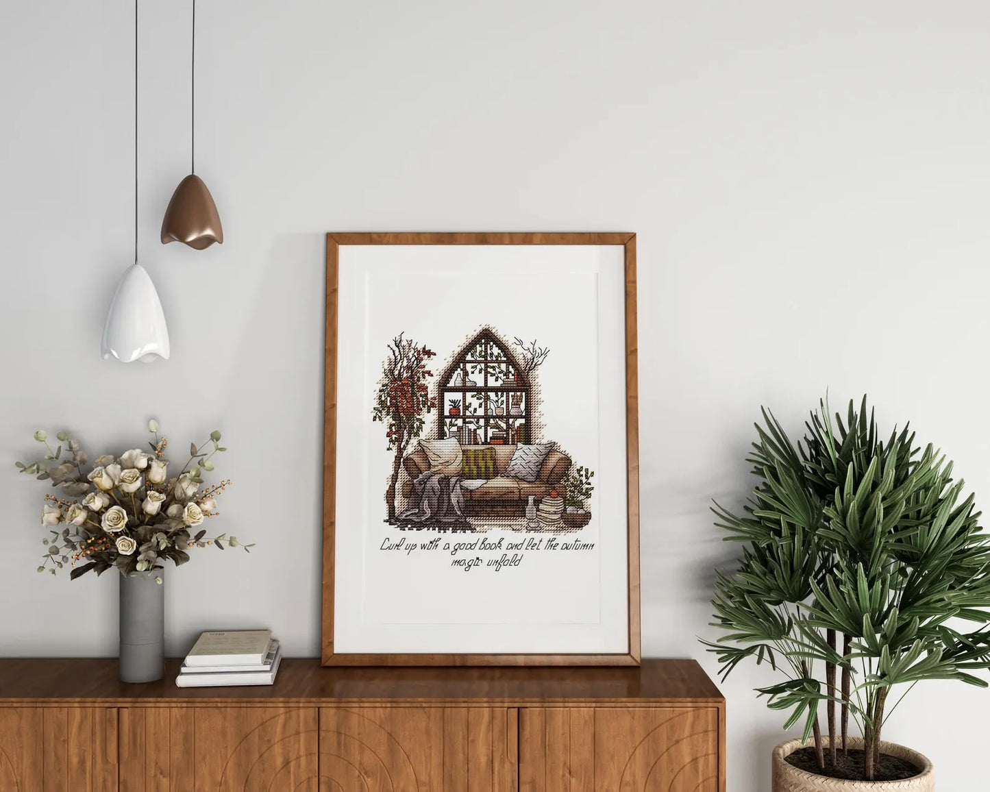 Fall Cross Stitch Pattern PDF, Autumn Embroidery, Autumn Leaves Cross Stitch, Vintage Embroidery, Autumn embroidery Counted Cross Stitch