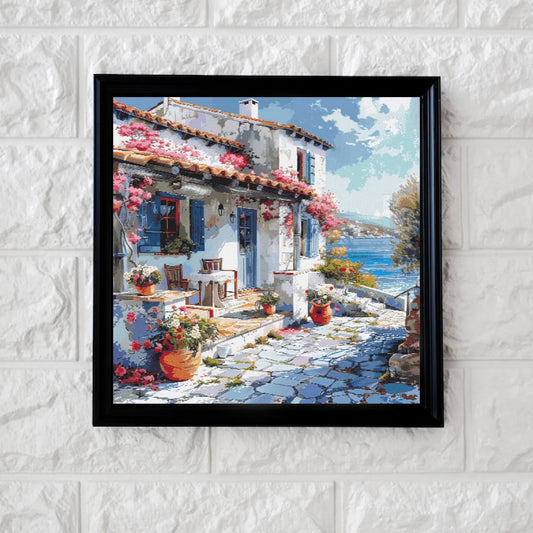 Greek holiday cross stitch pattern full coverage PDF