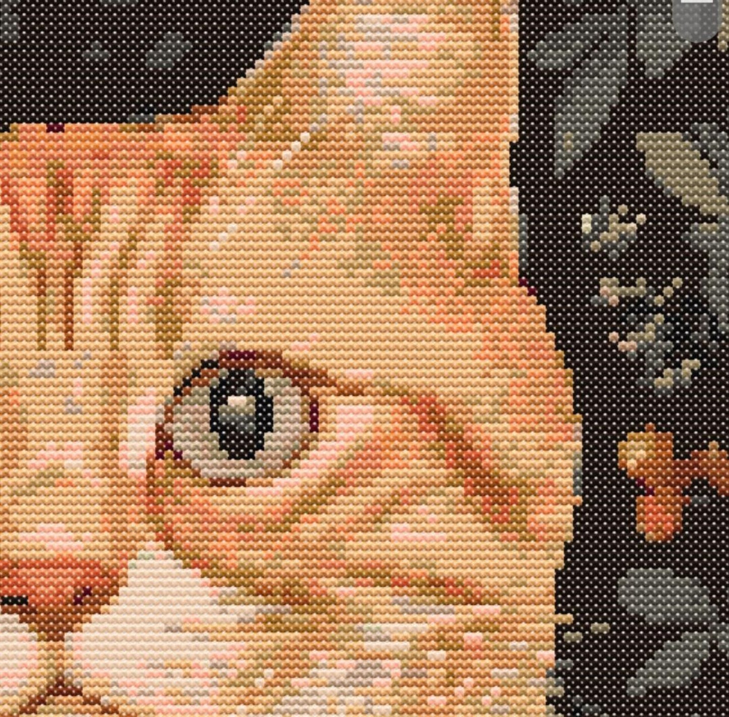 Ginger Cat and Florals Cross Stitch Pattern Sewing Embroidery DMC Animal Catlife Nursery Artwork Scandi Minimal Pet Kitty Pattern Keeper