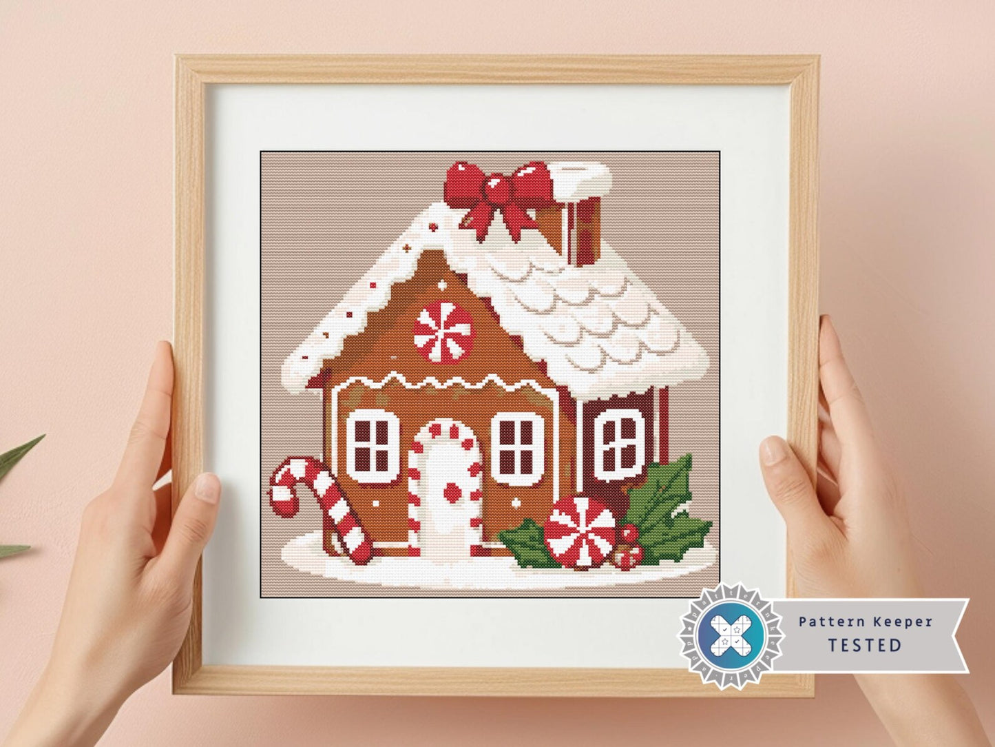 Christmas Gingerbread House Cross Stitch Pattern | Winter Holiday Cross Stitch | Winter xstitch countech chart | Gingerbread Christmas