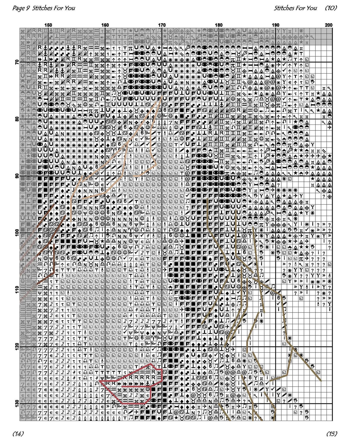 Lady with flowers - Counted Cross Stitch Patterns - Printable Chart PDF Format Needlework Embroidery Crafts DIY DMC color