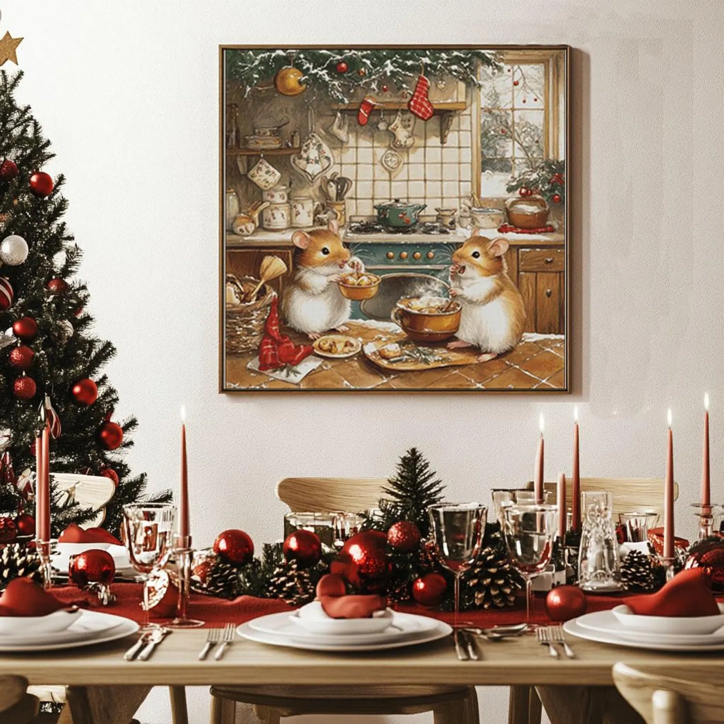 Cross Stitch Pattern PDF Hamsters in the kitchen, digital desing, dms, mouse, christmas tree, valentine cross stitch pattern, gnome cross