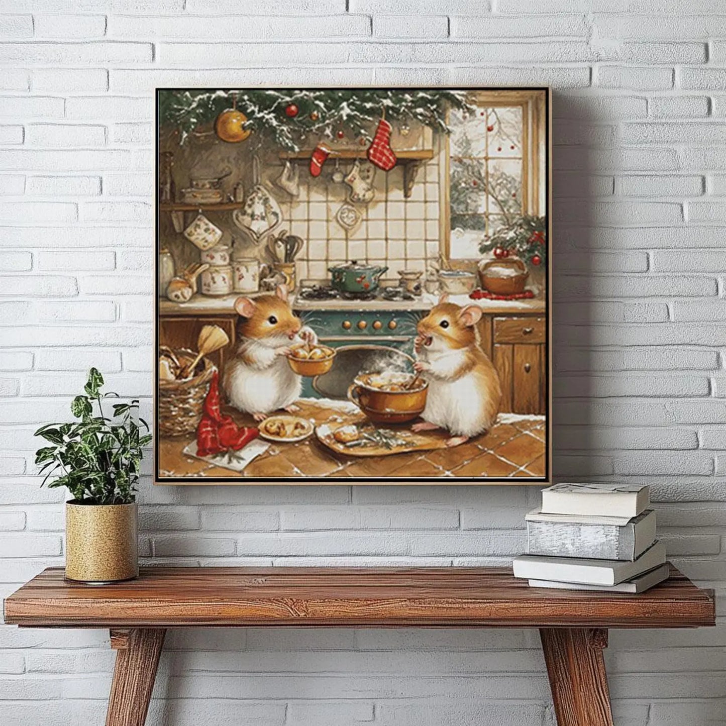 Cross Stitch Pattern PDF Hamsters in the kitchen, digital desing, dms, mouse, christmas tree, valentine cross stitch pattern, gnome cross