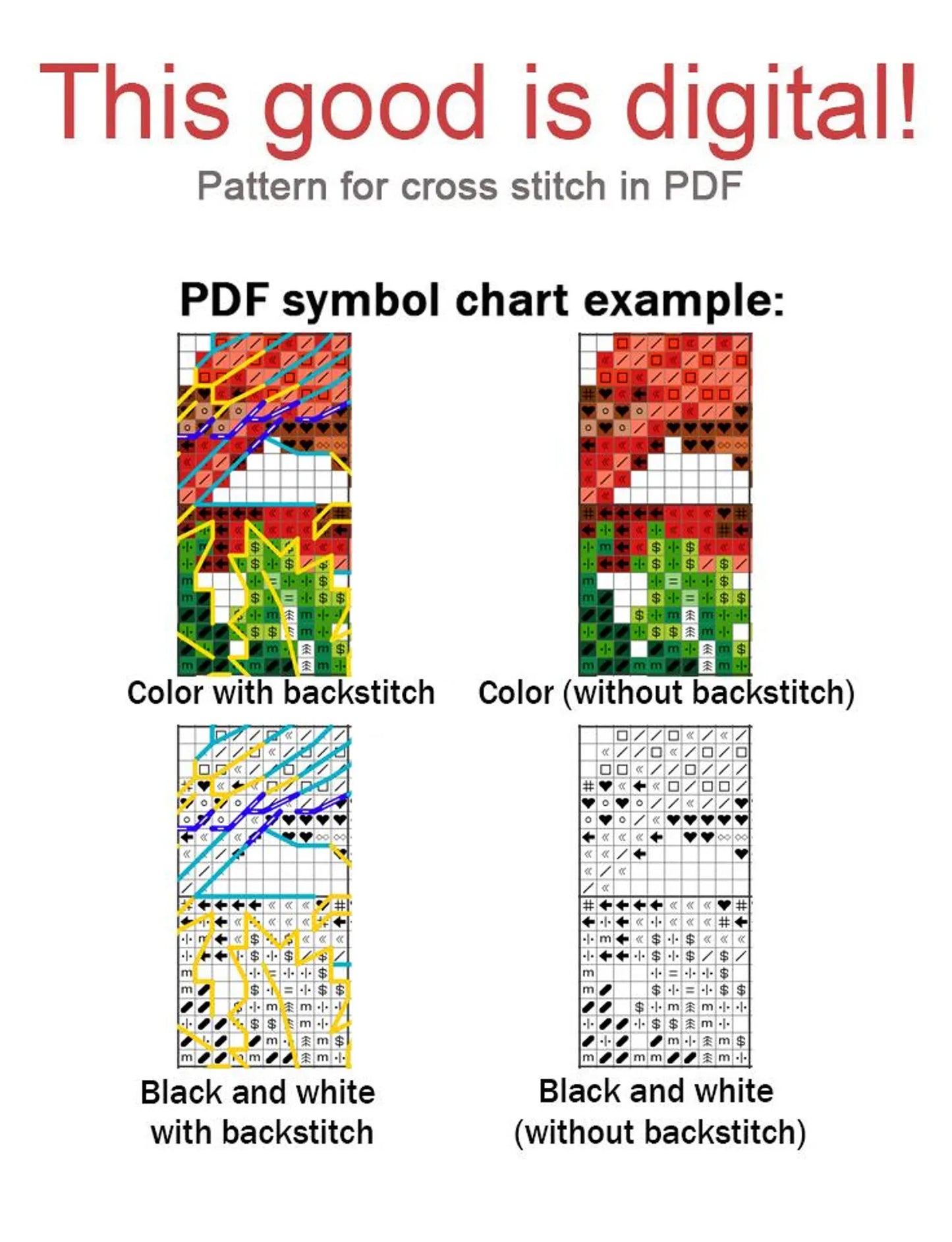 Cross Stitch Pattern Christmas valley DMC Chart Printable PDF Instant Download