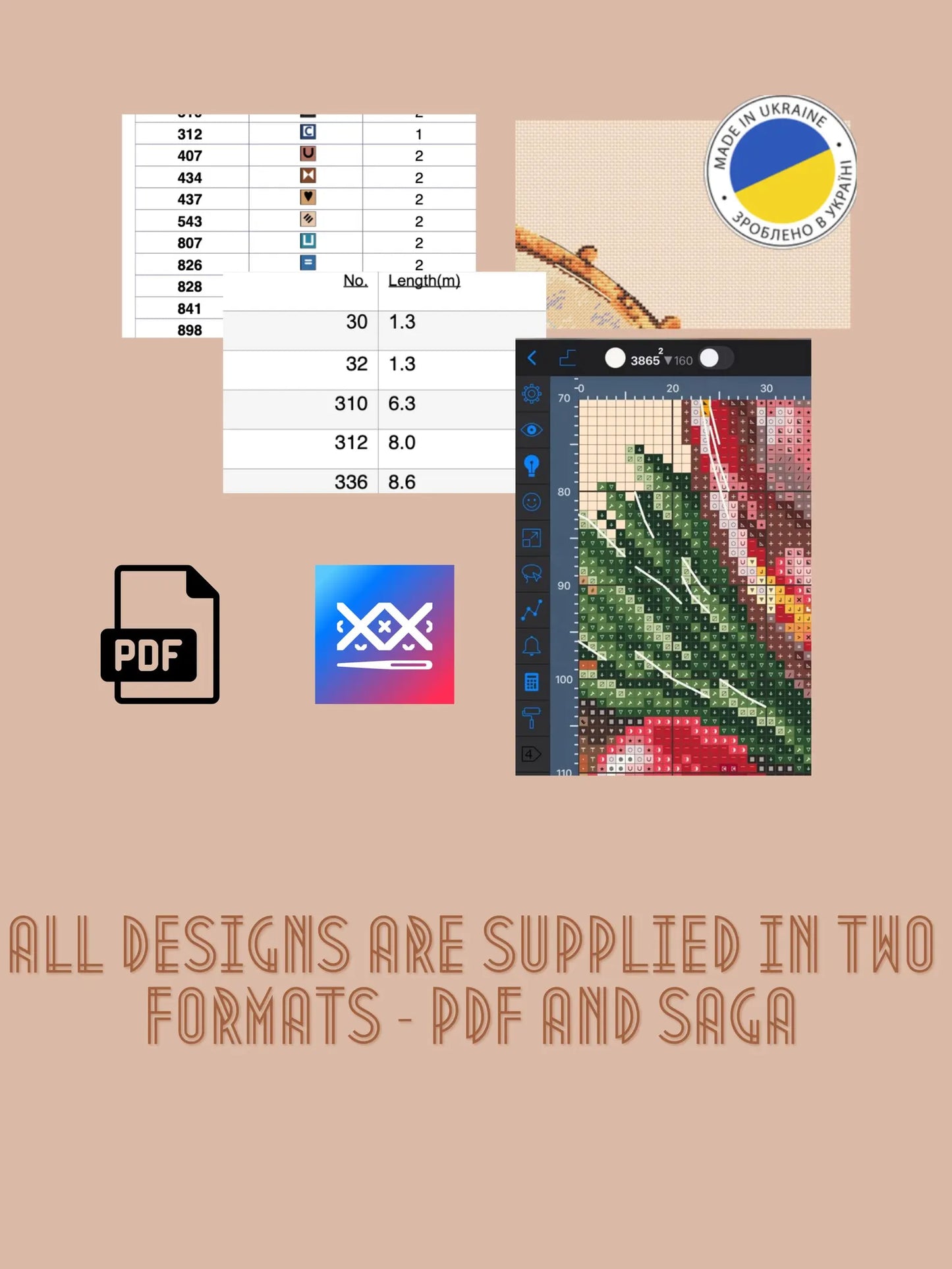 Kitty Christmas Tree Cross Stitch Pattern, PDF + SAGA,Instant Digital Download