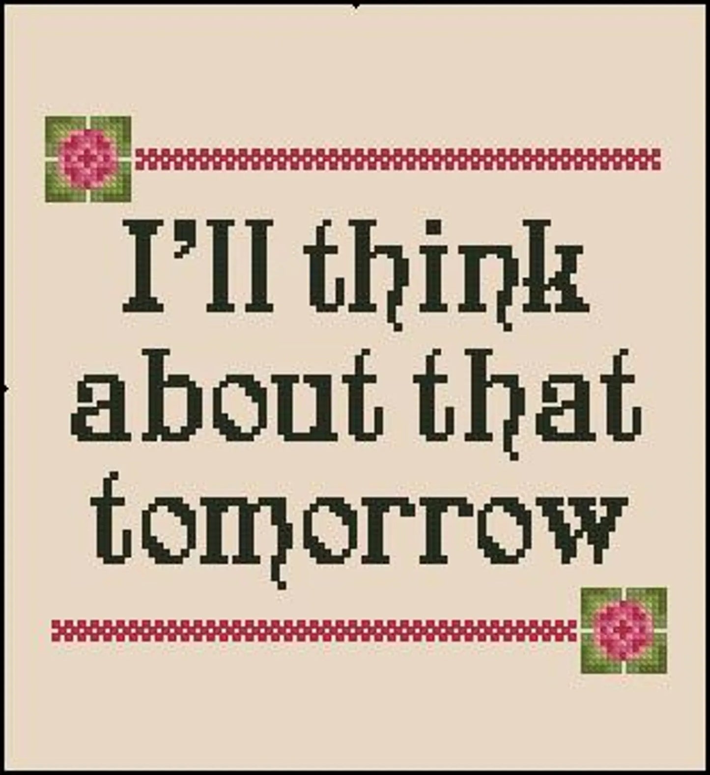 Cross Stitch Pattern PDF Gone with the Wind, embroidery pattern, wall decor, small cross stitch pattern, cute cross stitch pattern, digital