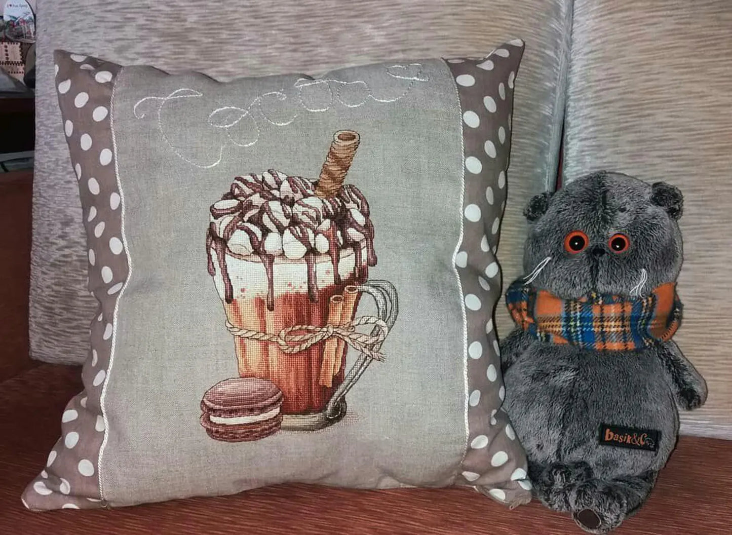 Cross Stitch Pattern Cocoa with marshmallows DMC Chart Embroidery Printable PDF Instant Download
