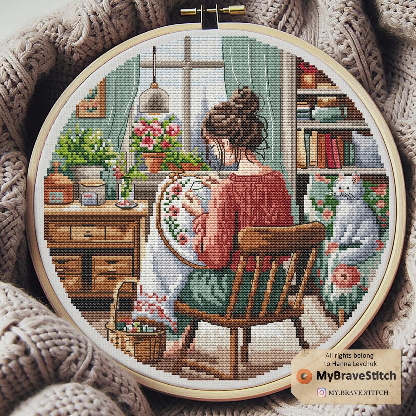 Cozy girls Cross Stitch Pattern, Cross stitch, punto de cruz, point de croix, crossstitch pattern, cross stitch pattern pdf