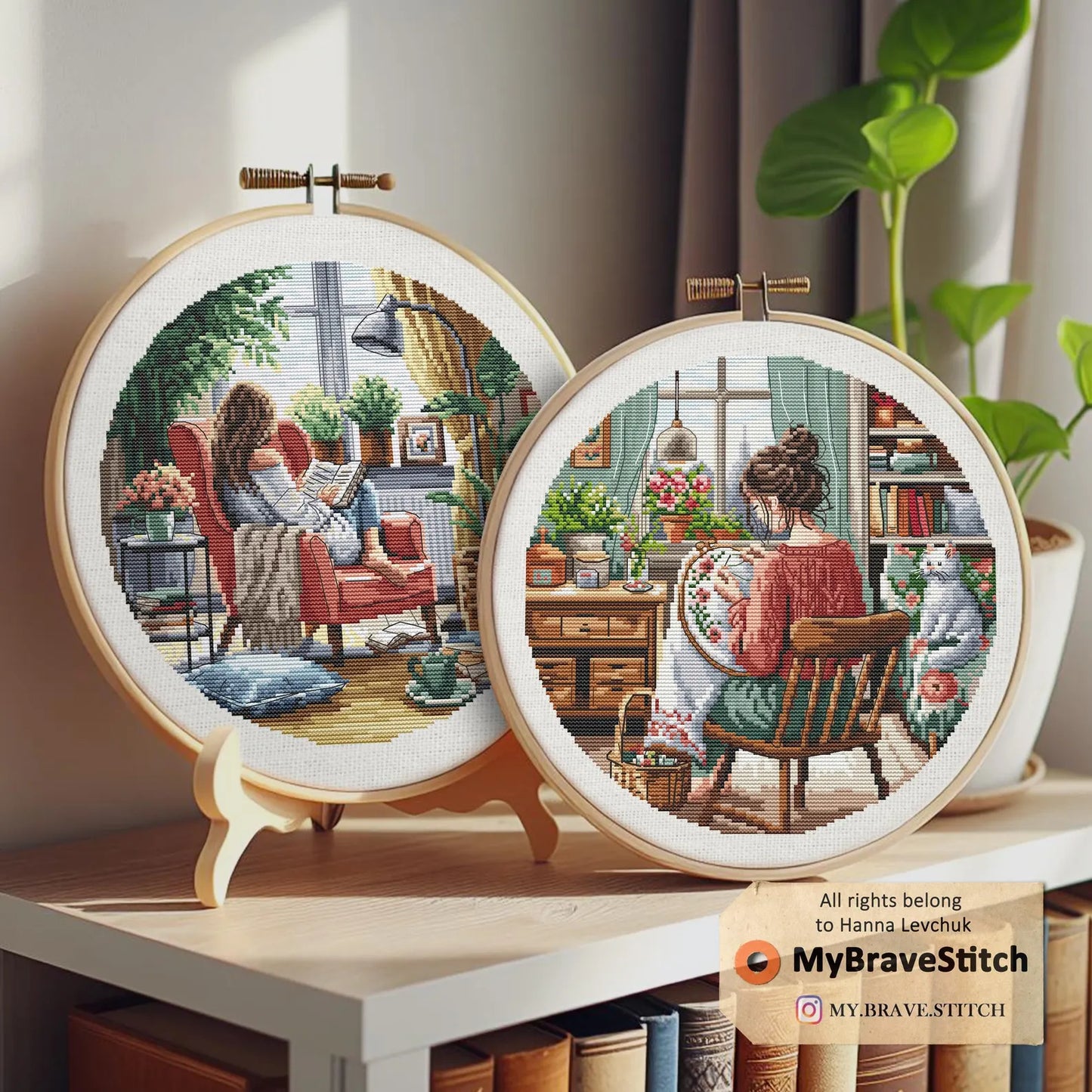 Cozy girls Cross Stitch Pattern, Cross stitch, punto de cruz, point de croix, crossstitch pattern, cross stitch pattern pdf