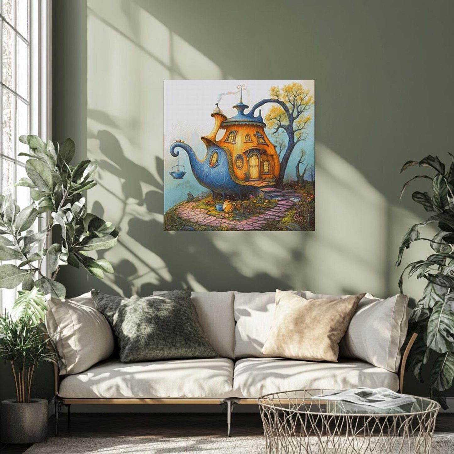 Cross Stitch Pattern PDF The Magic Tea House, counted cross stitch patterns, embroidery pattern, anime, dmc, extra large, digital design