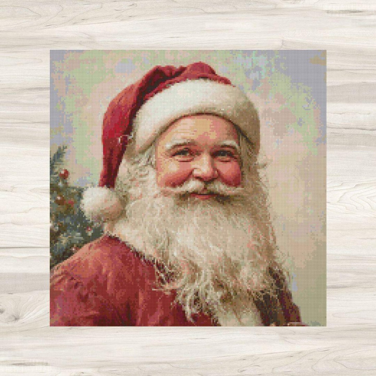 Cross Stitch Pattern: Vintage Santa Claus Motif 4 - PDF Instant Download