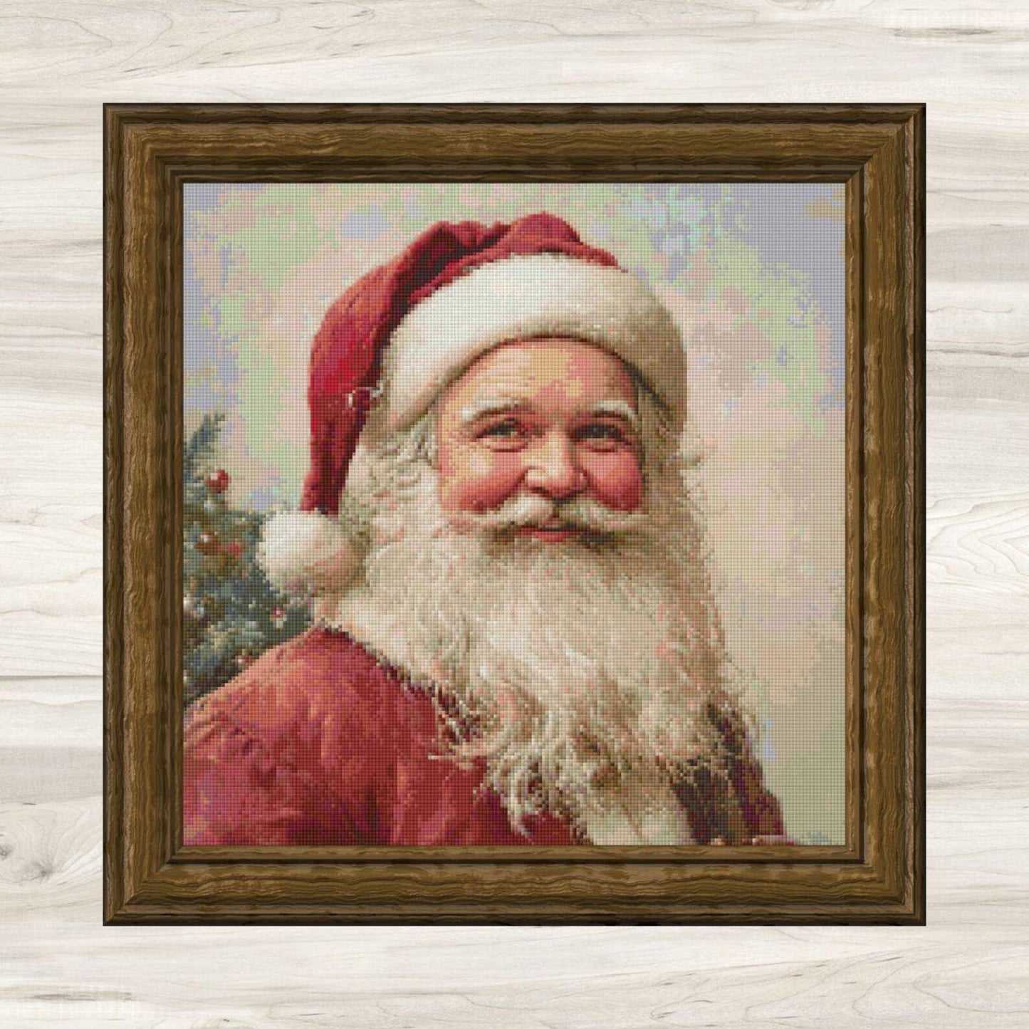 Cross Stitch Pattern: Vintage Santa Claus Motif 4 - PDF Instant Download