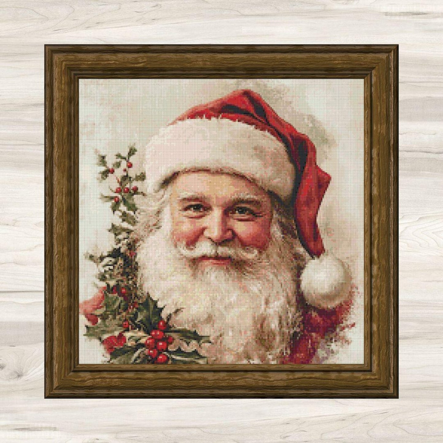 Cross Stitch Pattern: Vintage Santa Claus Motif 7 - PDF Instant Download