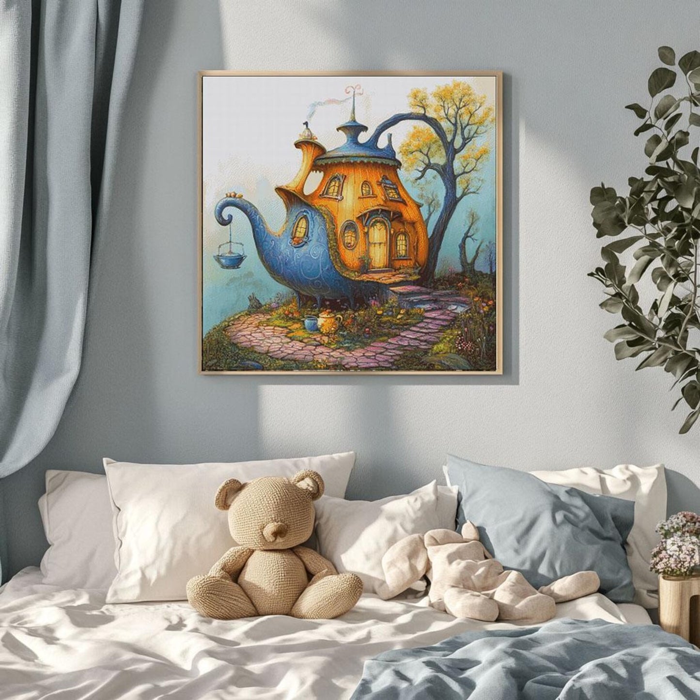 Cross Stitch Pattern PDF The Magic Tea House, counted cross stitch patterns, embroidery pattern, anime, dmc, extra large, digital design