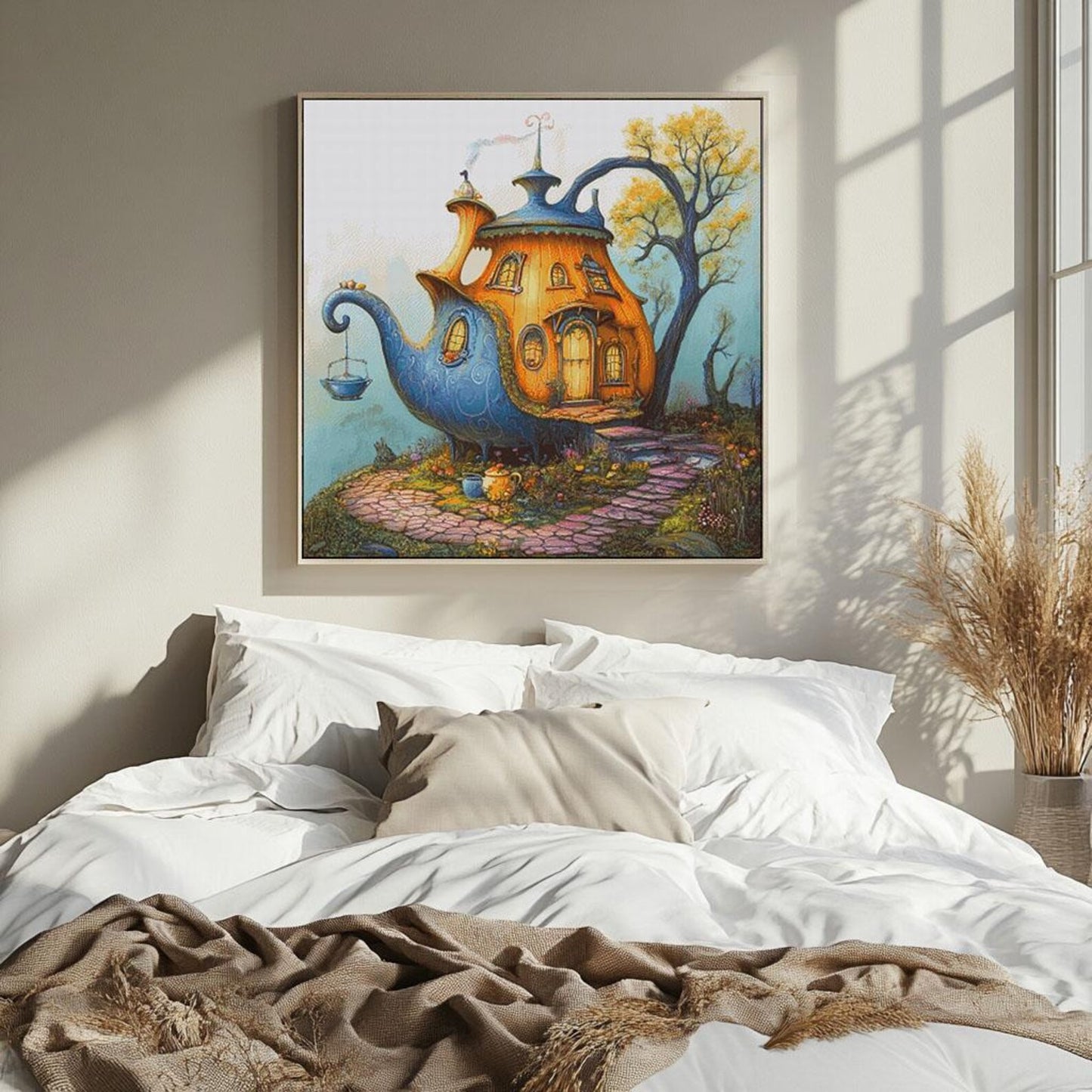 Cross Stitch Pattern PDF The Magic Tea House, counted cross stitch patterns, embroidery pattern, anime, dmc, extra large, digital design