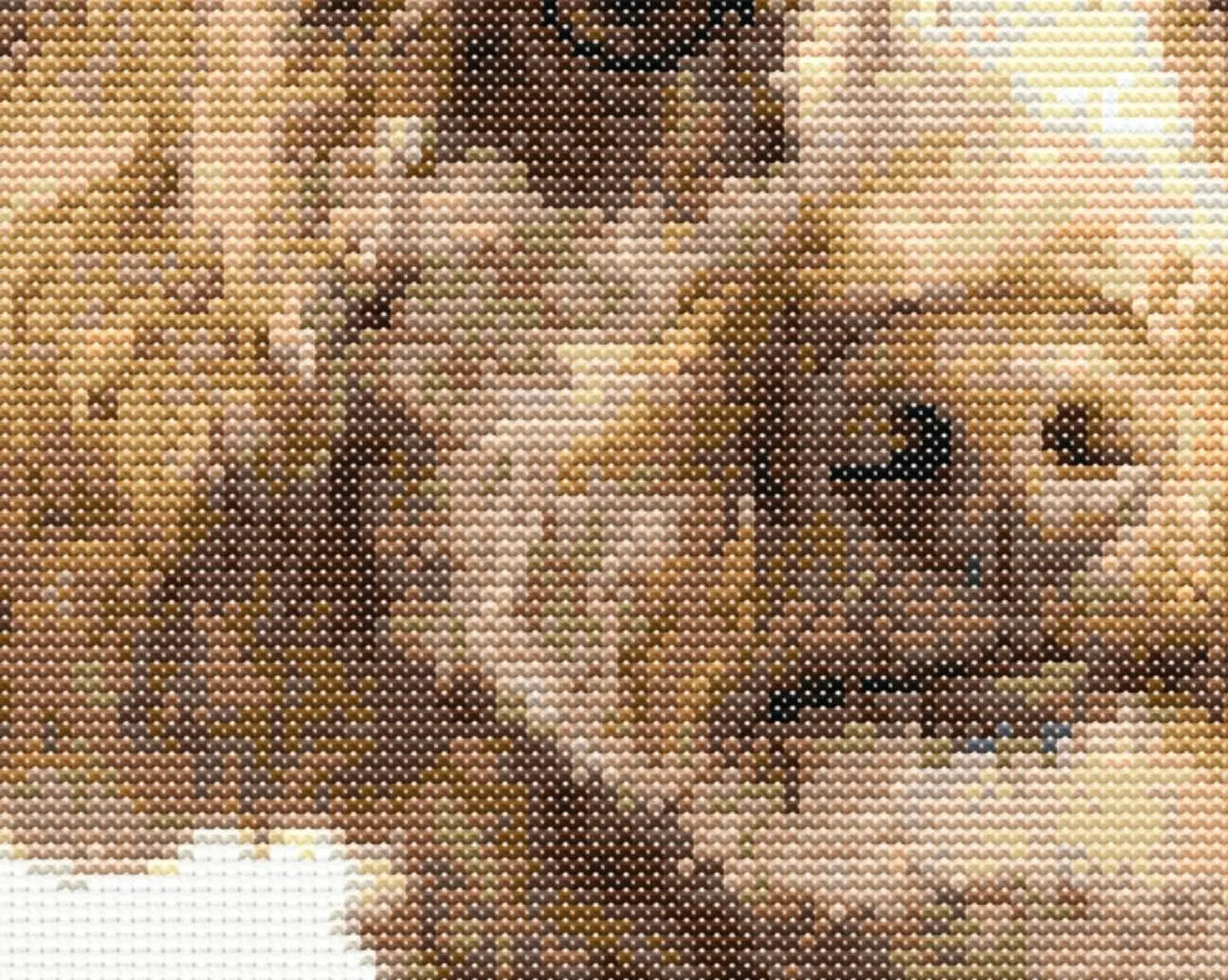 Light Brown Poodle Dog Cross Stitch Pattern Sewing Embroidery DMC Wildlife Animal Nursery Artwork Scandi Doggo Minimal Dog Pet Gift