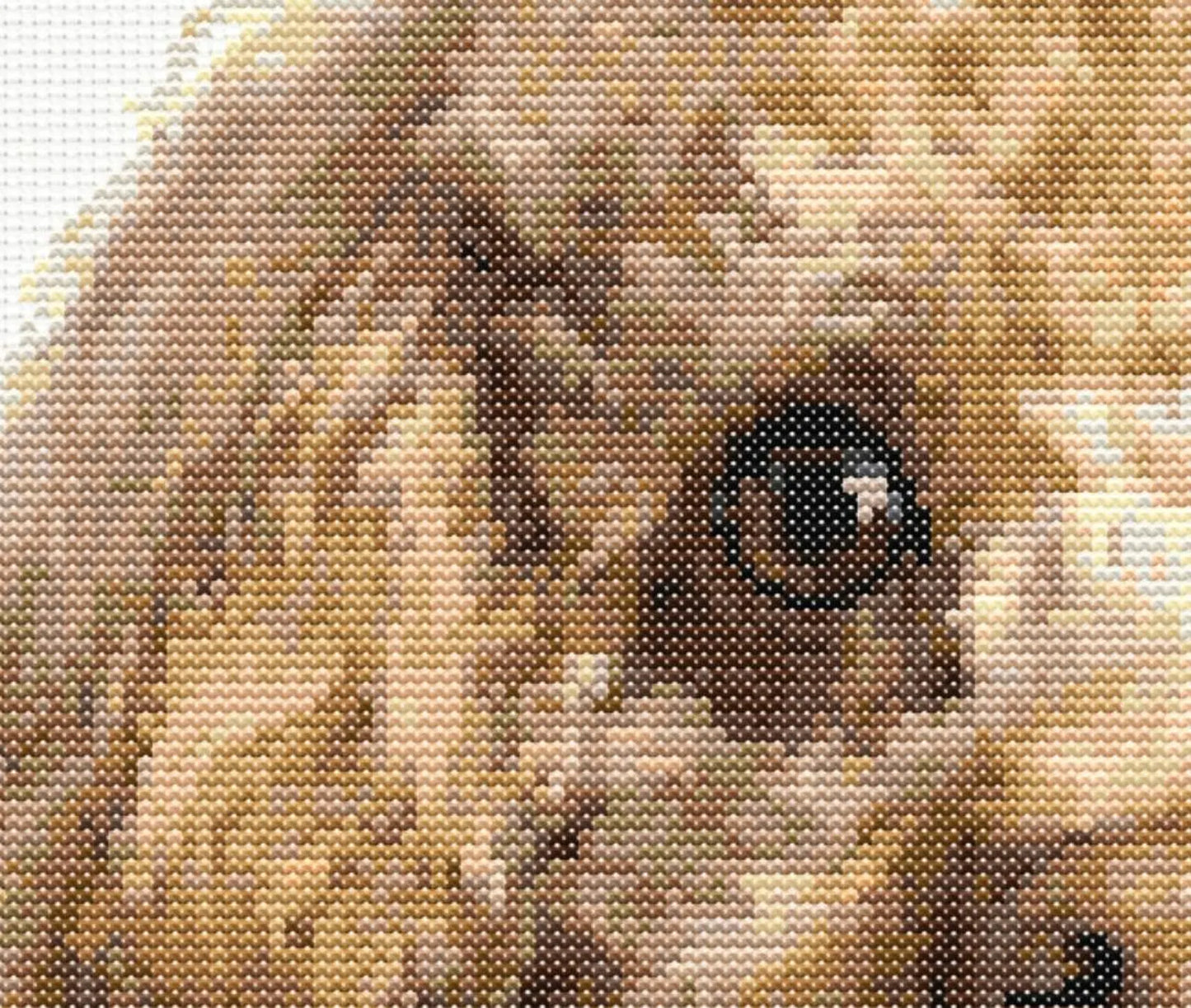 Light Brown Poodle Dog Cross Stitch Pattern Sewing Embroidery DMC Wildlife Animal Nursery Artwork Scandi Doggo Minimal Dog Pet Gift