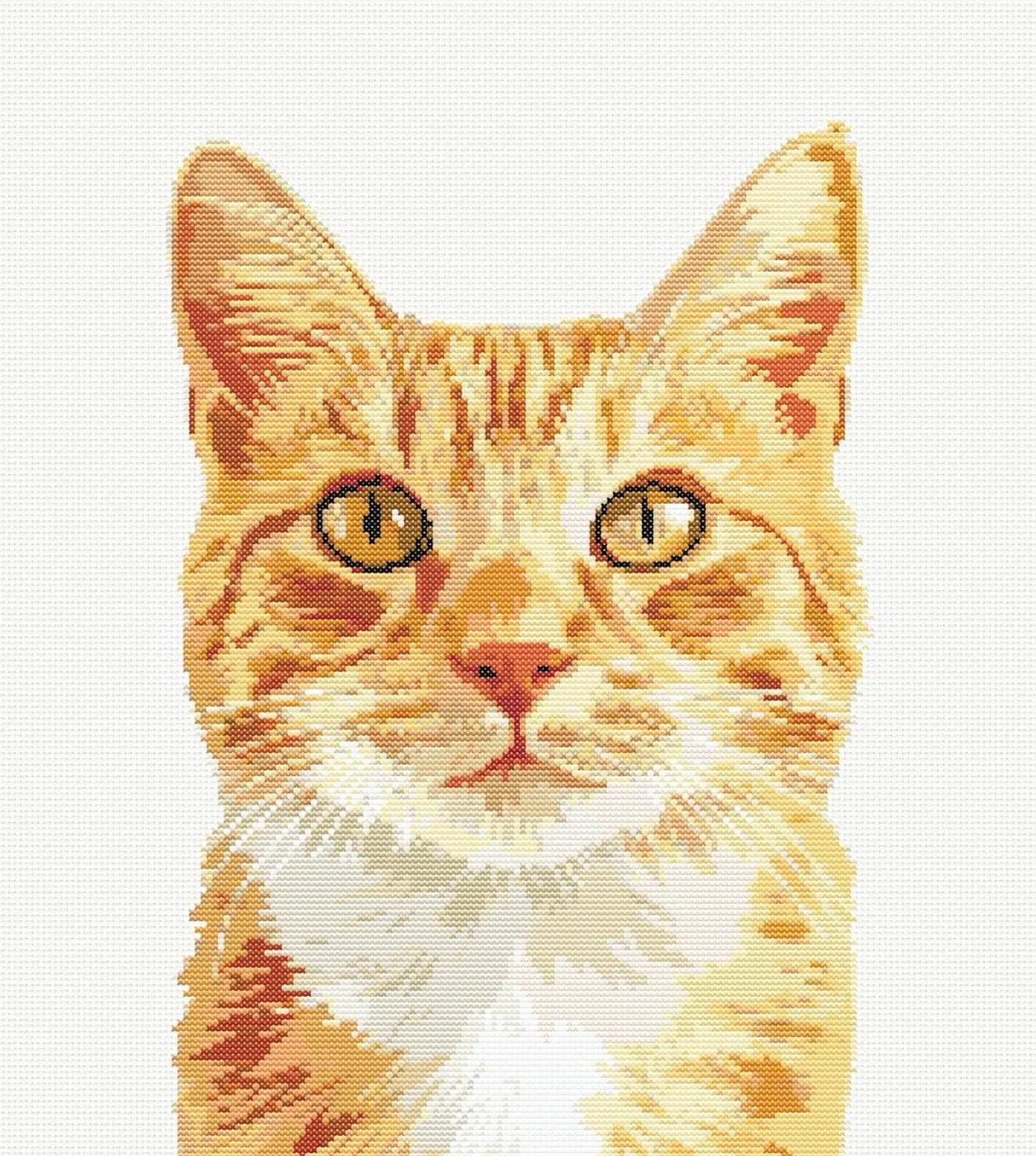 Pair of Ginger Cat Cross Stitch Pattern Sewing Embroidery DMC Animal Catlife Nursery Artwork Scandi Minimal Pet Kitty Pattern Keeper Cats