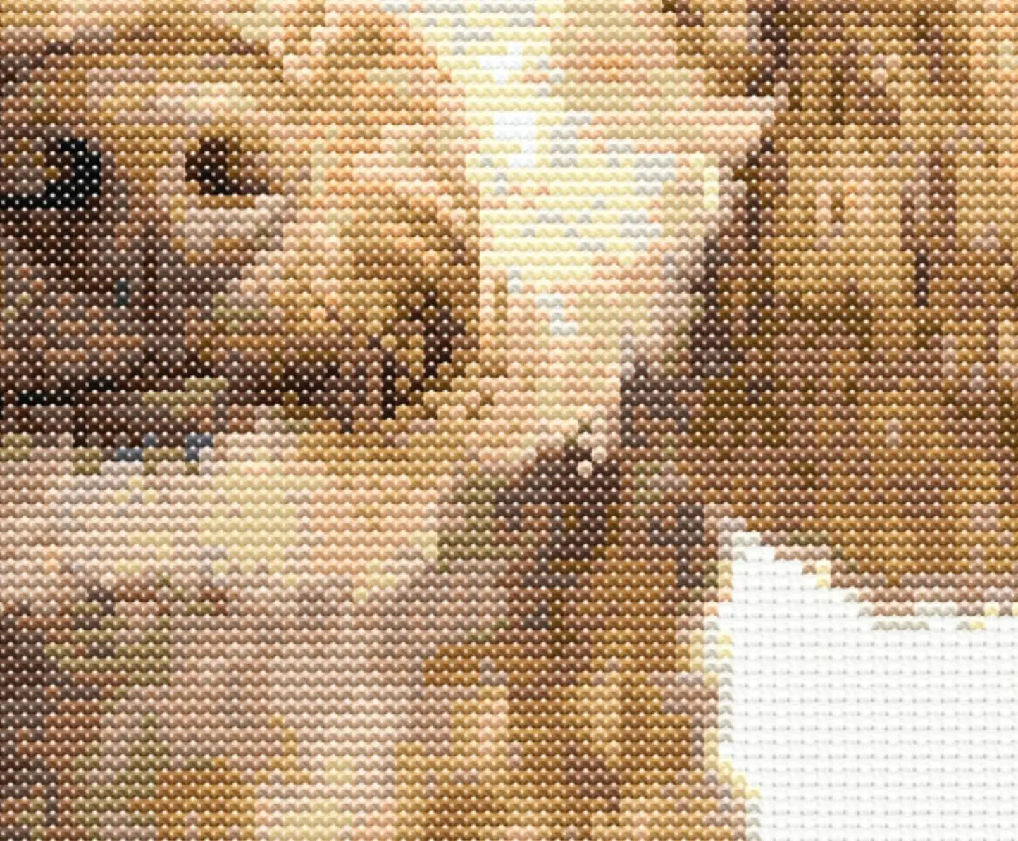 Light Brown Poodle Dog Cross Stitch Pattern Sewing Embroidery DMC Wildlife Animal Nursery Artwork Scandi Doggo Minimal Dog Pet Gift