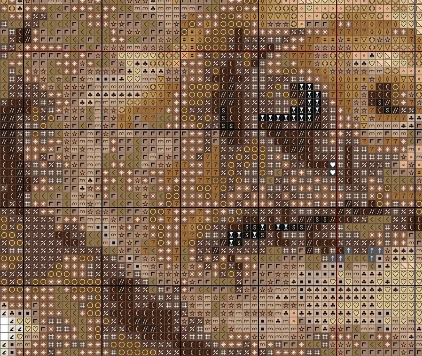 Light Brown Poodle Dog Cross Stitch Pattern Sewing Embroidery DMC Wildlife Animal Nursery Artwork Scandi Doggo Minimal Dog Pet Gift