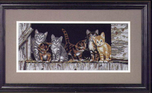 Cross Stitch Pattern Keeper Markup PDF + SAGA Barnyard kitties Cat Cats Pets Sweet Love Animal Wild Nature Cat Feline Sampler Quaker DMC