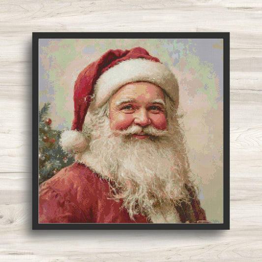 Cross Stitch Pattern: Vintage Santa Claus Motif 4 - PDF Instant Download