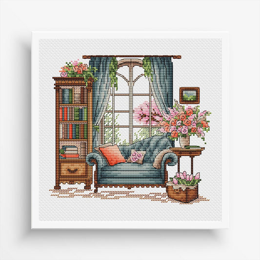 Spring Cross Stitch Pattern PDF, Spring Embroidery, Flowers Cross Stitch, Vintage Embroidery, Spring embroidery Counted Cross Stitch