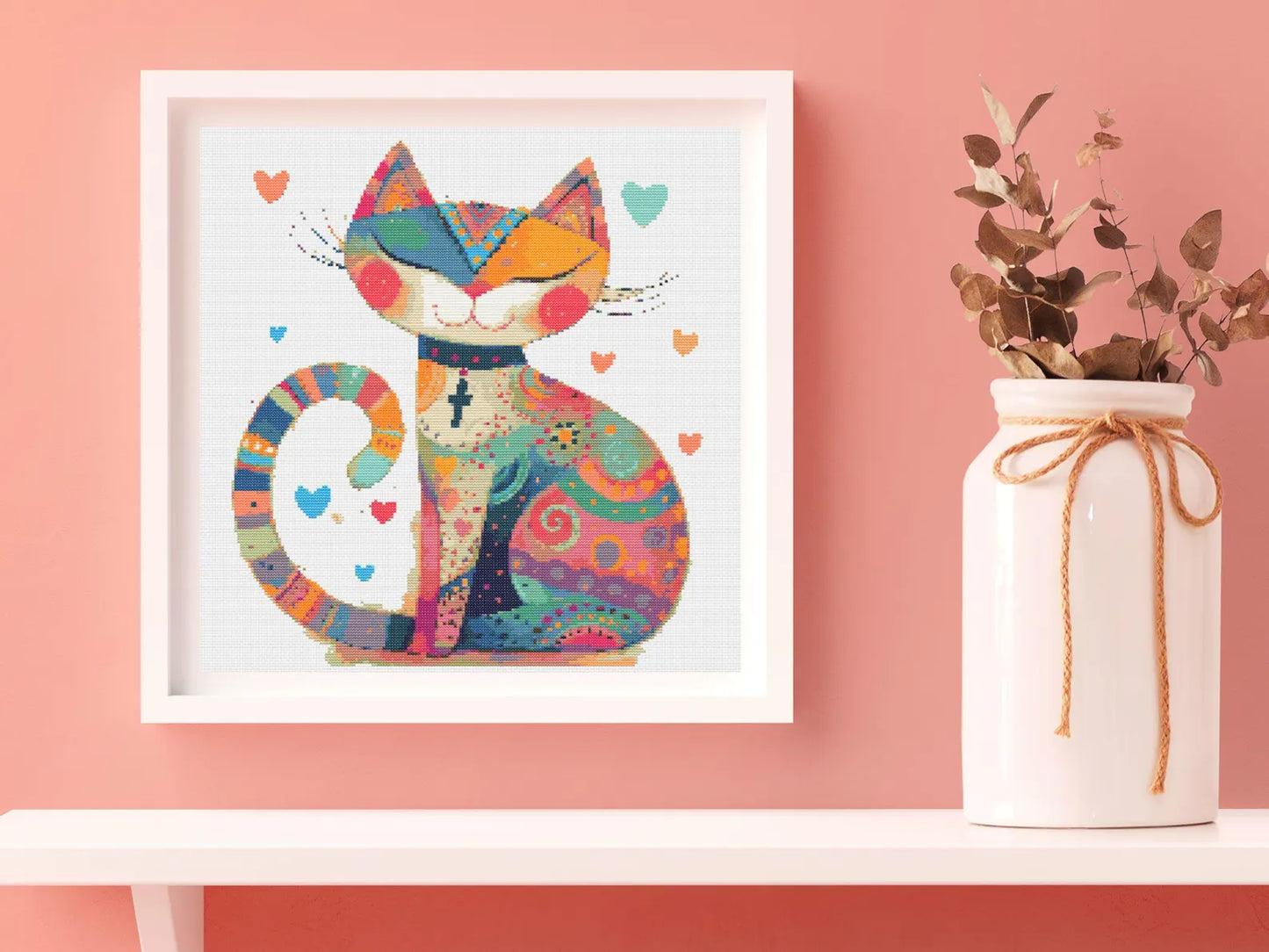Cat Cross Stitch Pattern PDF, Quirky Cat, Cute Cat Pattern, Cat Lover Gift Pattern, Instant Download, X Cross Stitch Pattern, Stitch Cats