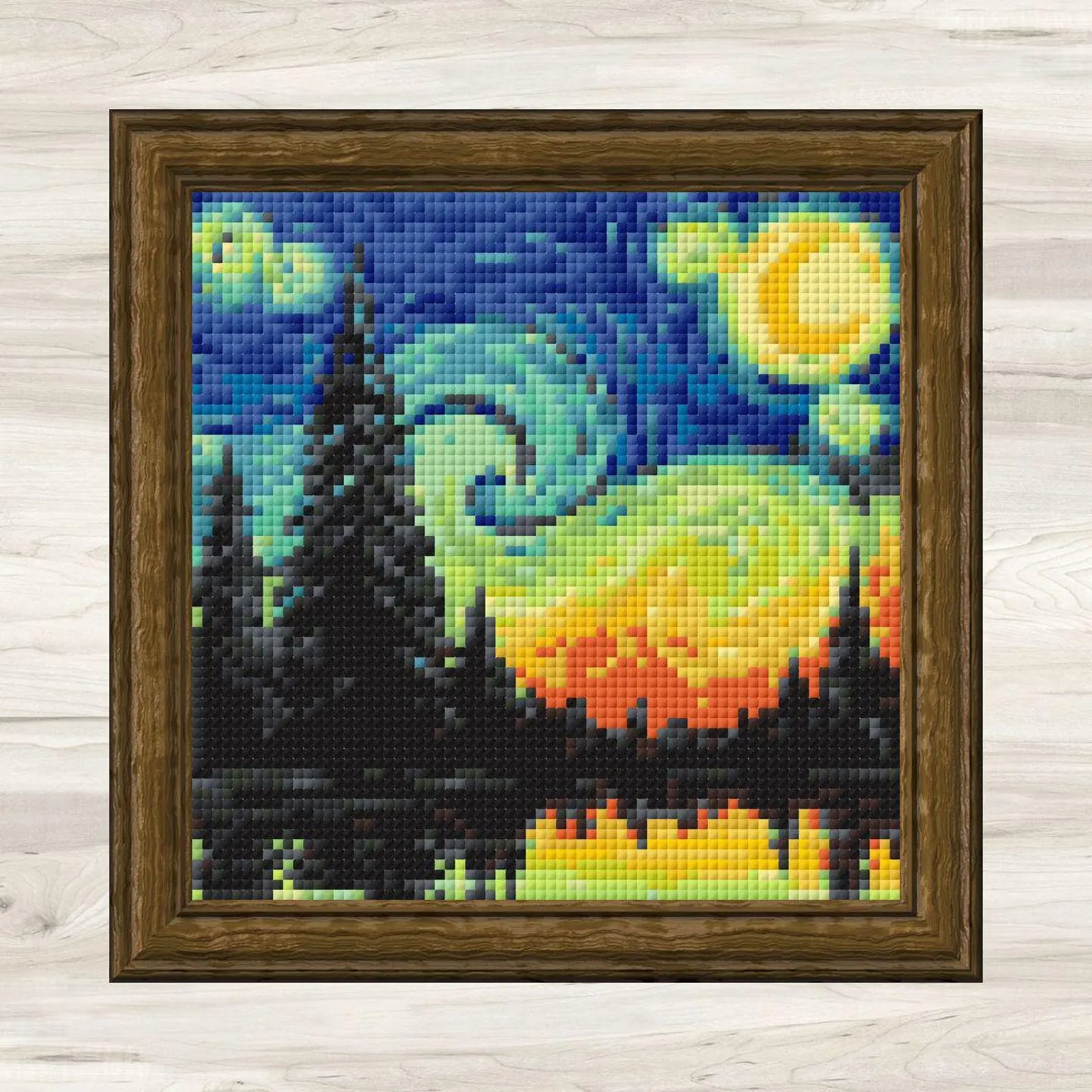 Cross Stitch Pattern: Forest Sunset Landscape Mini Masterpiece - PDF Instant Download