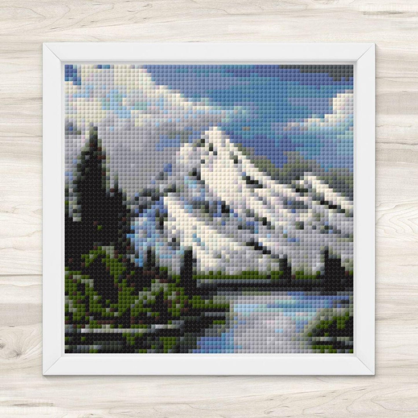 Cross Stitch Pattern: Snowy Mountain Landscape Mini Masterpiece - PDF Instant Download
