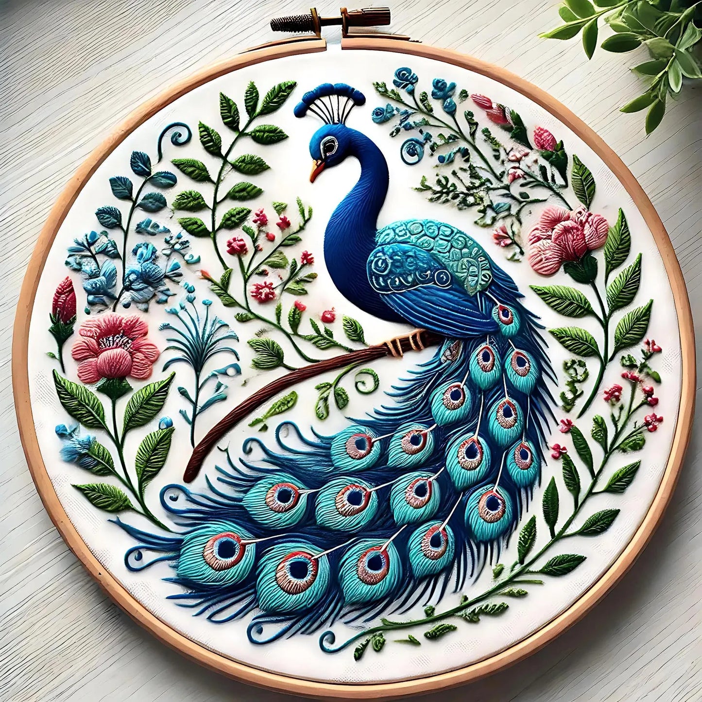 Peacock Embroidery Pattern, Modern Embroidery pdf, Floral Embroidery pdf,digital embroidery pdf, download embroidery pattern,Diy embroidery