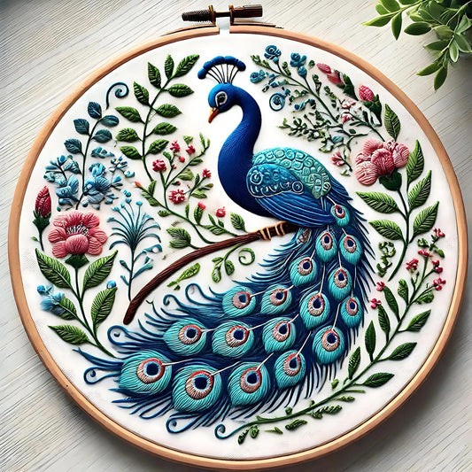 Peacock Embroidery Pattern, Modern Embroidery pdf, Floral Embroidery pdf,digital embroidery pdf, download embroidery pattern,Diy embroidery