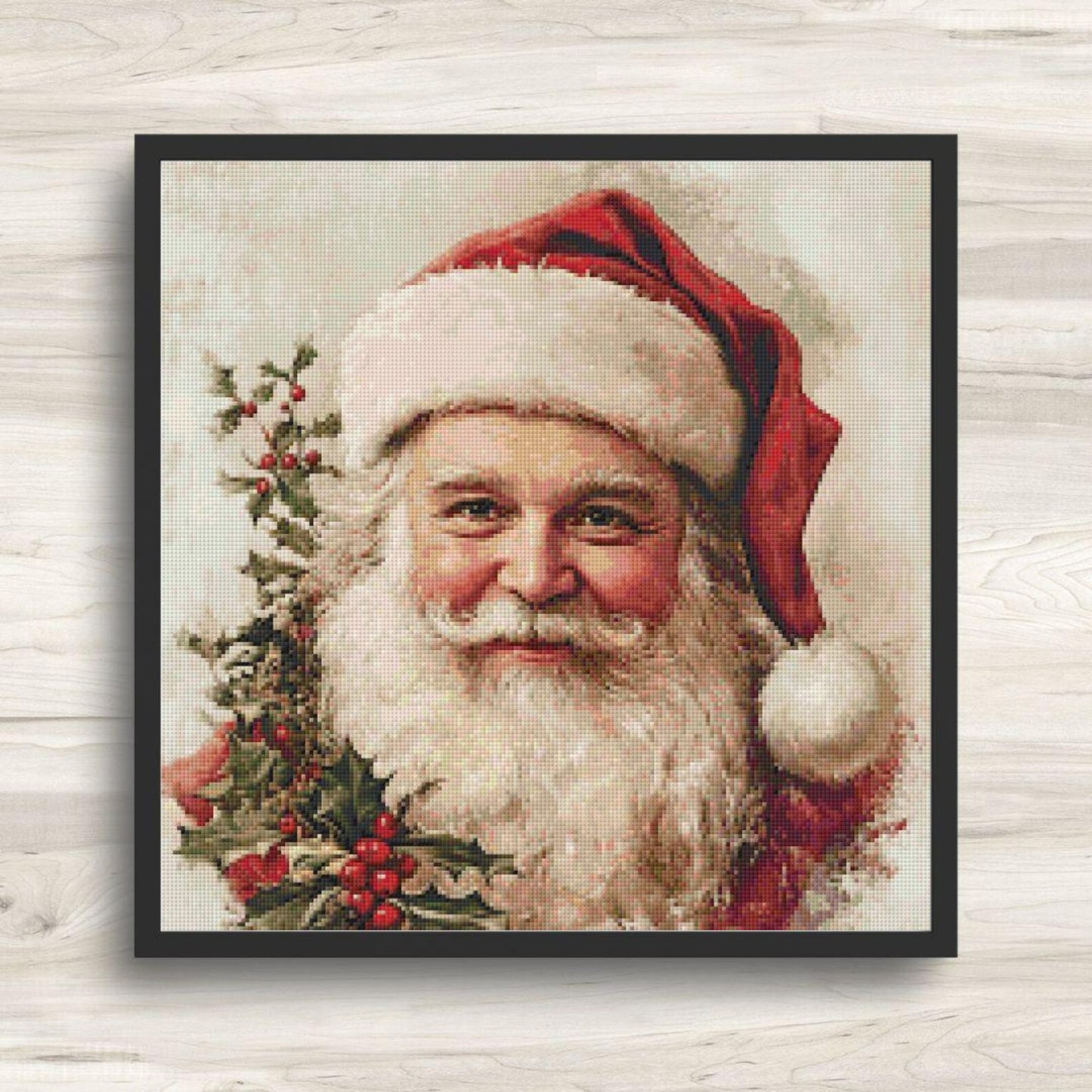 Cross Stitch Pattern: Vintage Santa Claus Motif 7 - PDF Instant Download