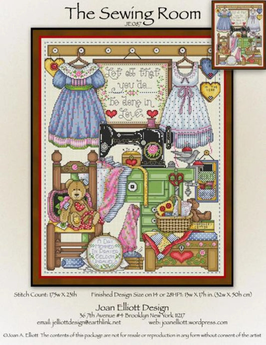 Sewing Room Cross Stitch - PDF DIGITAL CHART