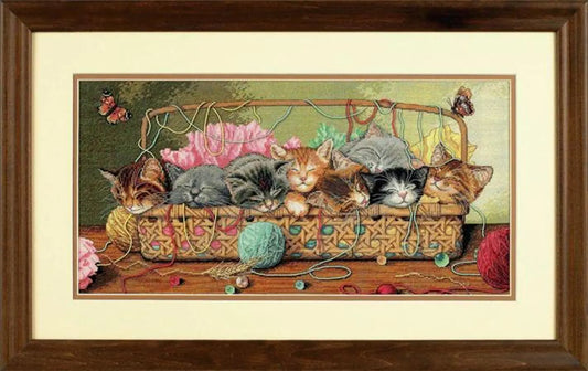 Cross Stitch Pattern Keeper Markup PDF + SAGA Kitty Litter kitties Cat Cats Pets Sweet Love Animal Wild Nature Cat Feline Sampler DMC