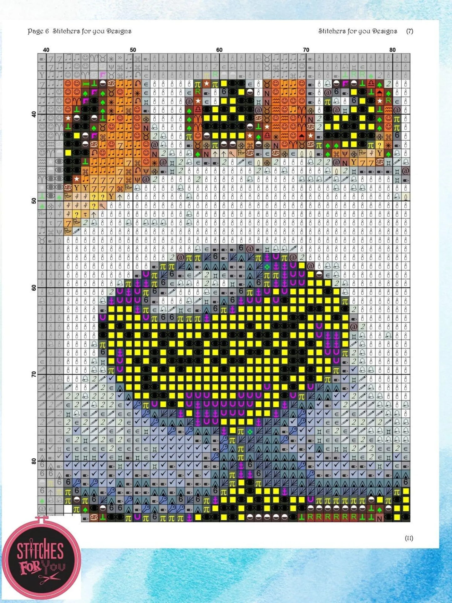 Morning woof- Counted Cross Stitch Patterns - Printable Chart PDF Format Needlework Embroidery Crafts DIY DMC color