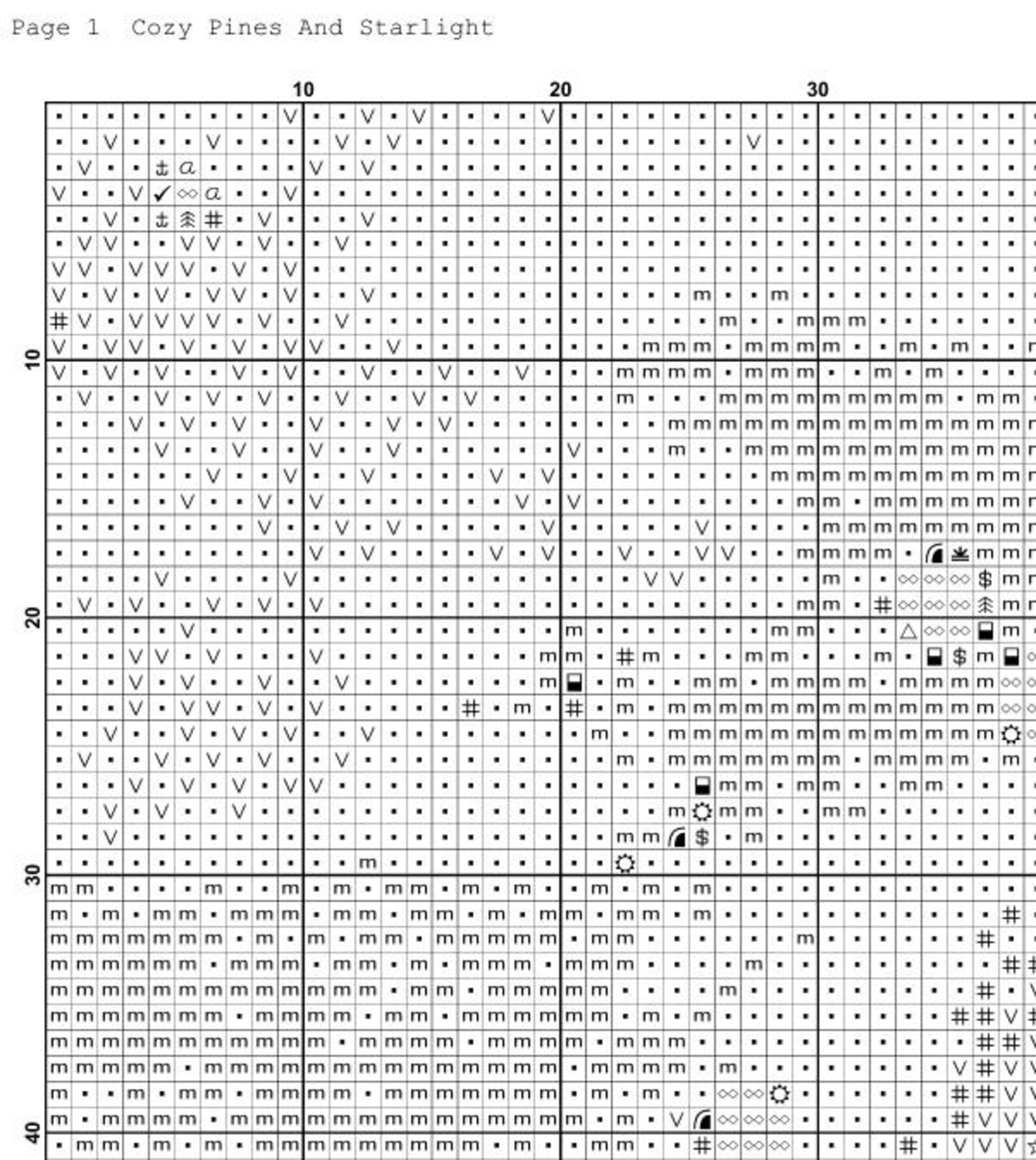 Cross Stitch Pattern,Cozy Pines and Starlight,Winter Day,Winter Forest,Landscape,Snowy Mountain,Nature X Stitch Chart,Bungalow,Cabin