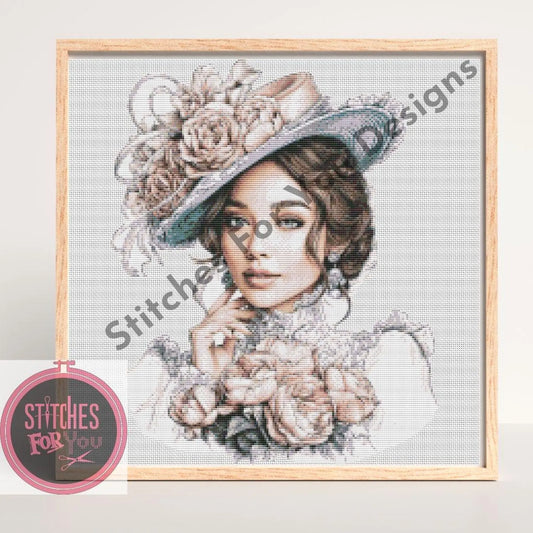 Rose Reverie- Counted Cross Stitch Patterns - Printable Chart PDF Format Needlework Embroidery Crafts DIY DMC color