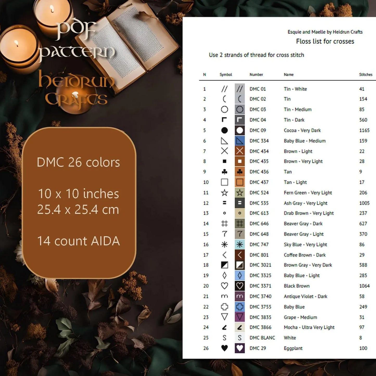 Esquie and Maelle Cross Stitch Pattern PDF – Clair Obscur Expedition 33, Video Game Embroidery, Moonlight Hug Scene, Digital Chart Download