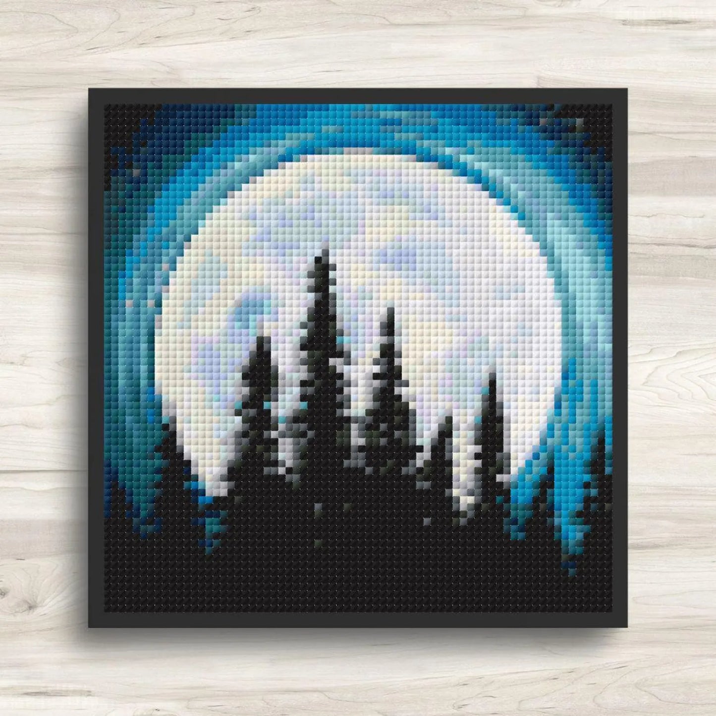 Cross Stitch Pattern: Full Moon Landscape Mini Masterpiece - PDF Instant Download
