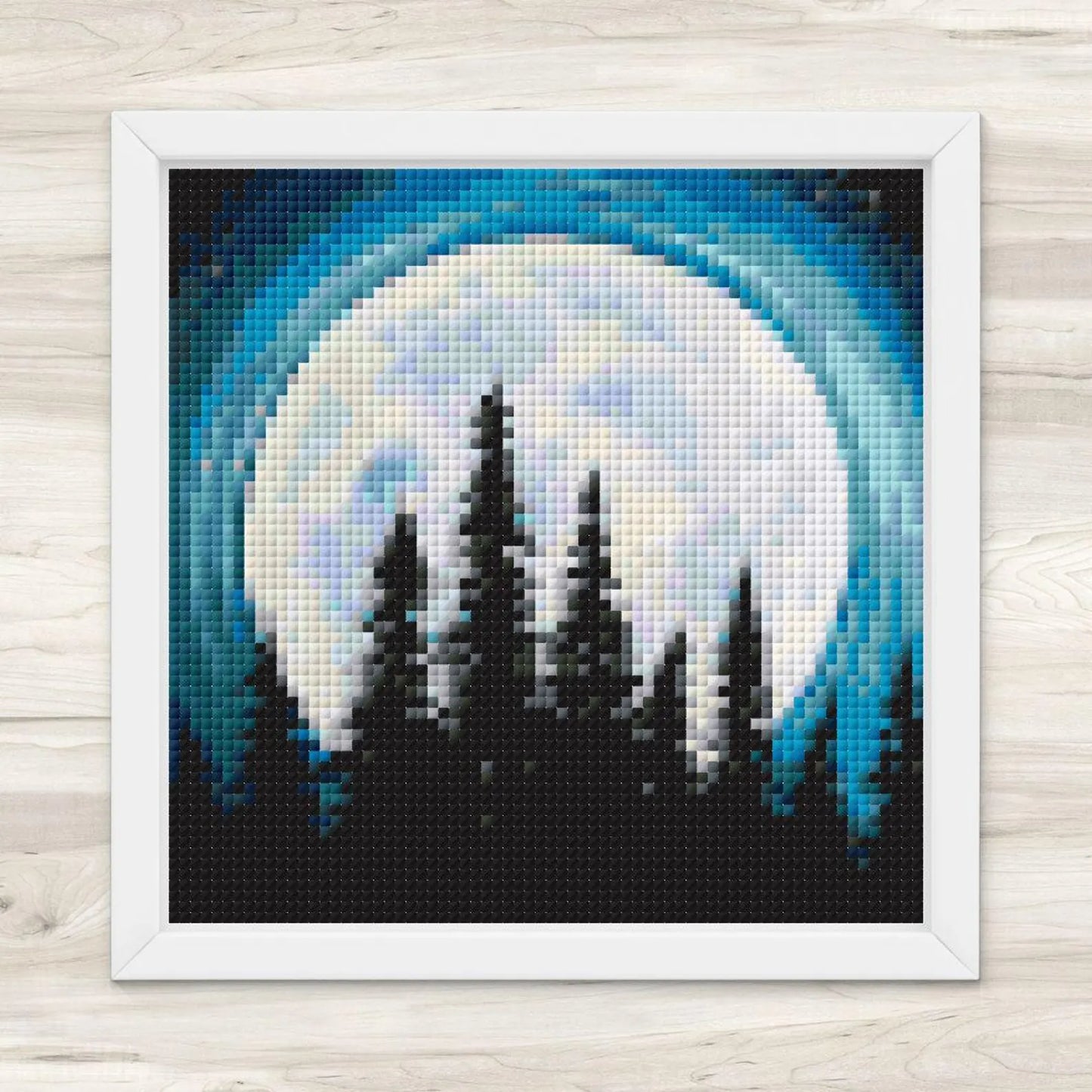 Cross Stitch Pattern: Full Moon Landscape Mini Masterpiece - PDF Instant Download