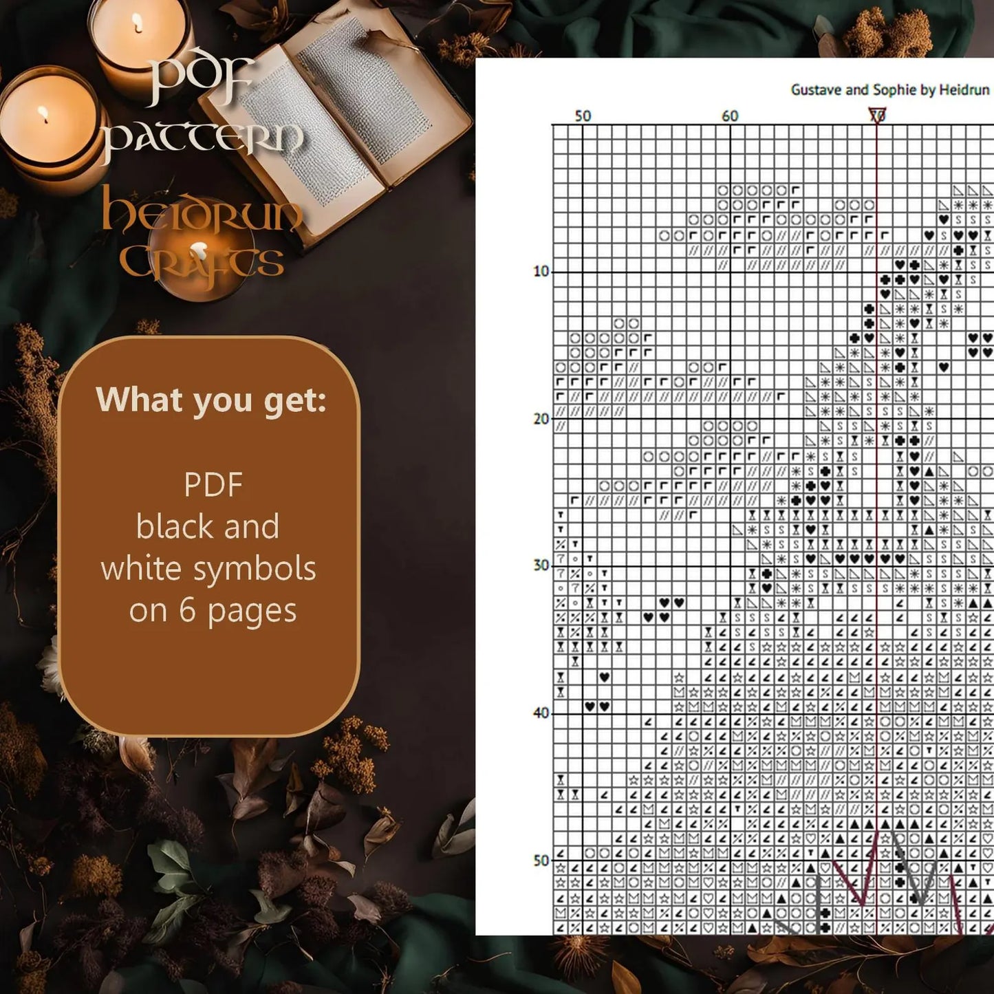 Gustave and Sophie Cross Stitch Pattern PDF – Clair Obscur Expedition 33, Video Game Embroidery, Lumiere Dance Scene, Digital Chart Download