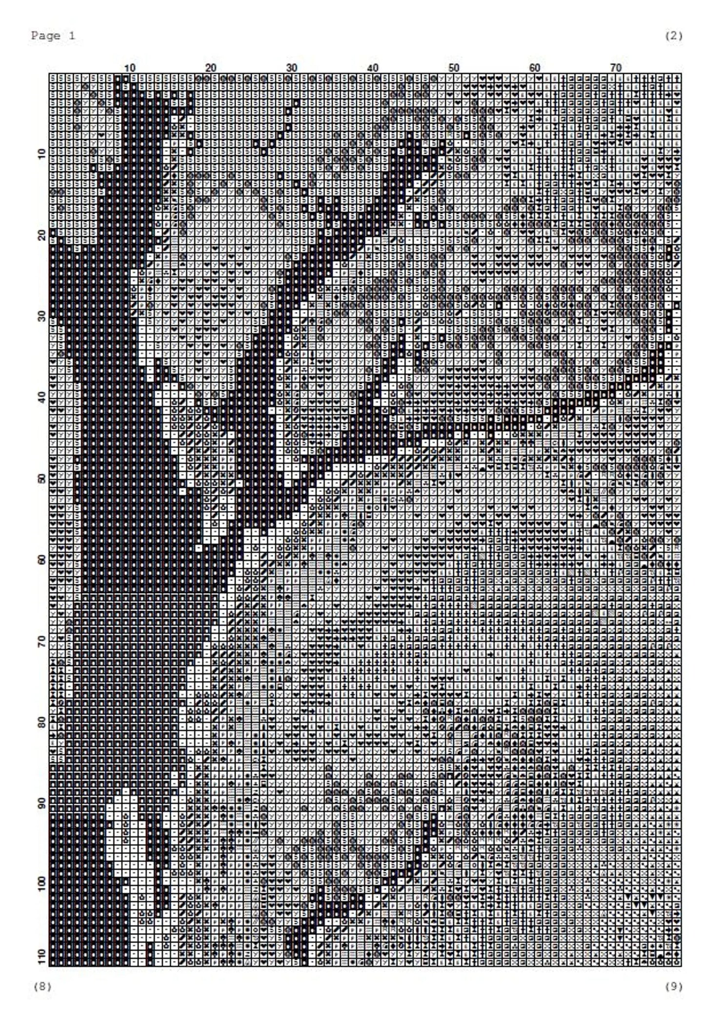 Counted Cross Stitch Pattern The Castle in night, PDF, needle point, easy pattern, dmc, embroidery, halloween cross, flower cross stitch