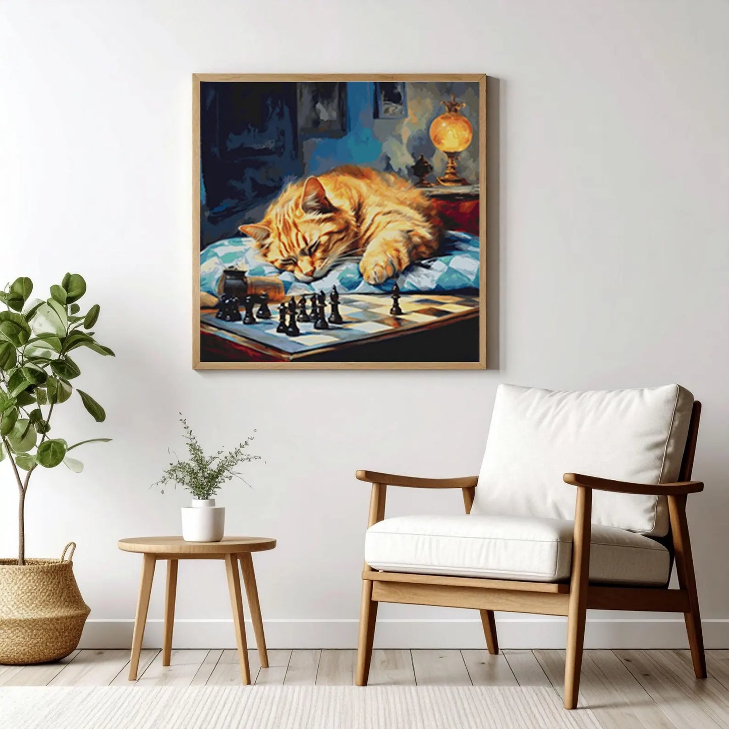 Cross Stitch Pattern PDF, The Sleeping Cat, needlepoint chart, easy cross stitch, animal, large pattern